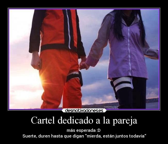 Cartel dedicado a la pareja -