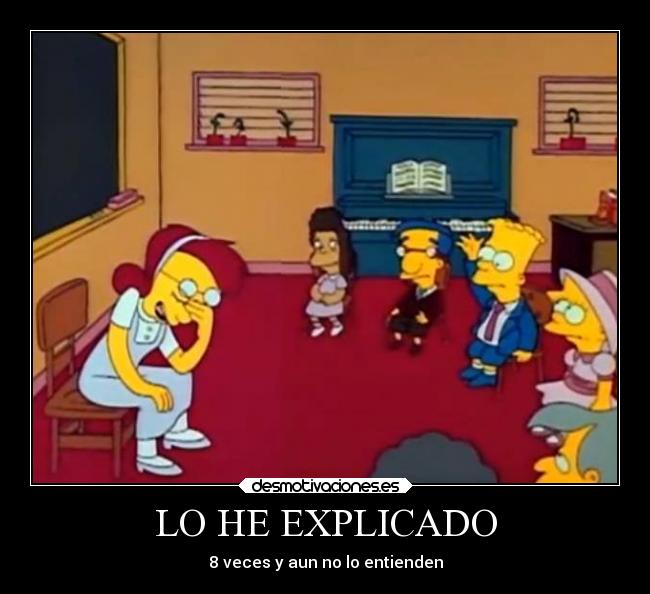 carteles humor explicado veces aun entienden bart milhouse lisa los simpson desmotivaciones