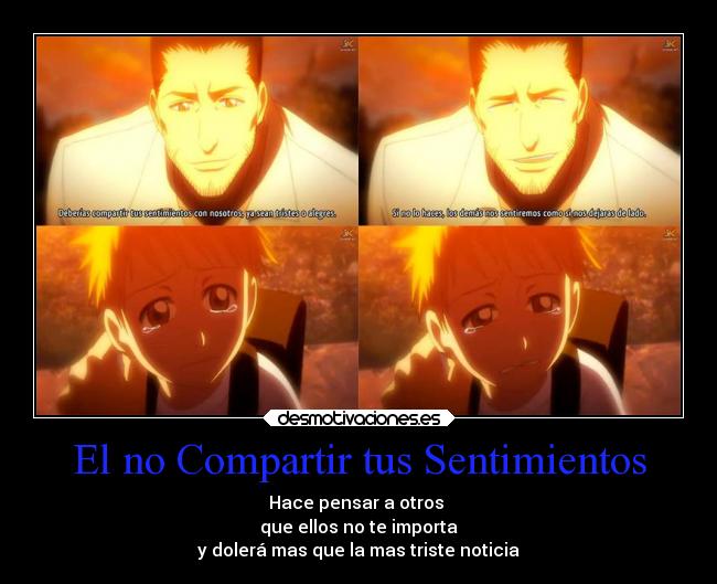 El no Compartir tus Sentimientos -
