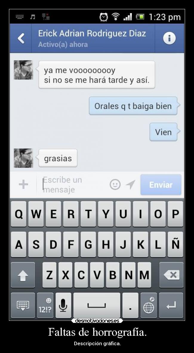 Faltas de horrografía. - Descripción gráfica.