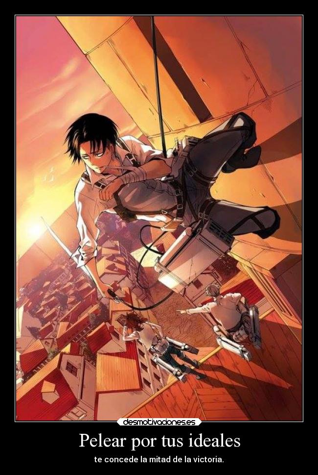 carteles anime rivaille levi shingeki kyojin desmotivaciones