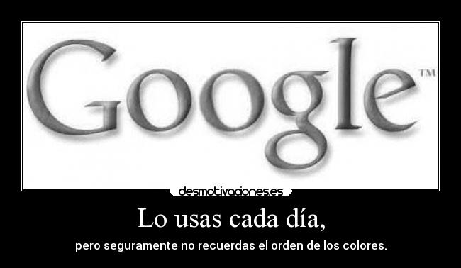 Lo usas cada día, - pero seguramente no recuerdas el orden de los colores.
