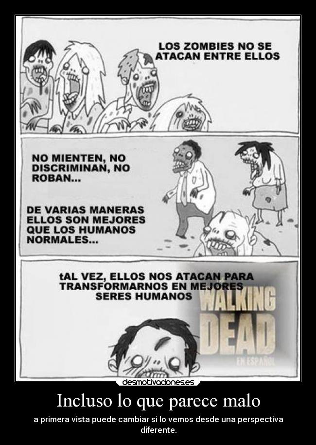 carteles the walking dead ensenandonos algo muy cierto comparandolo con triste mundo hoy dia desmotivaciones