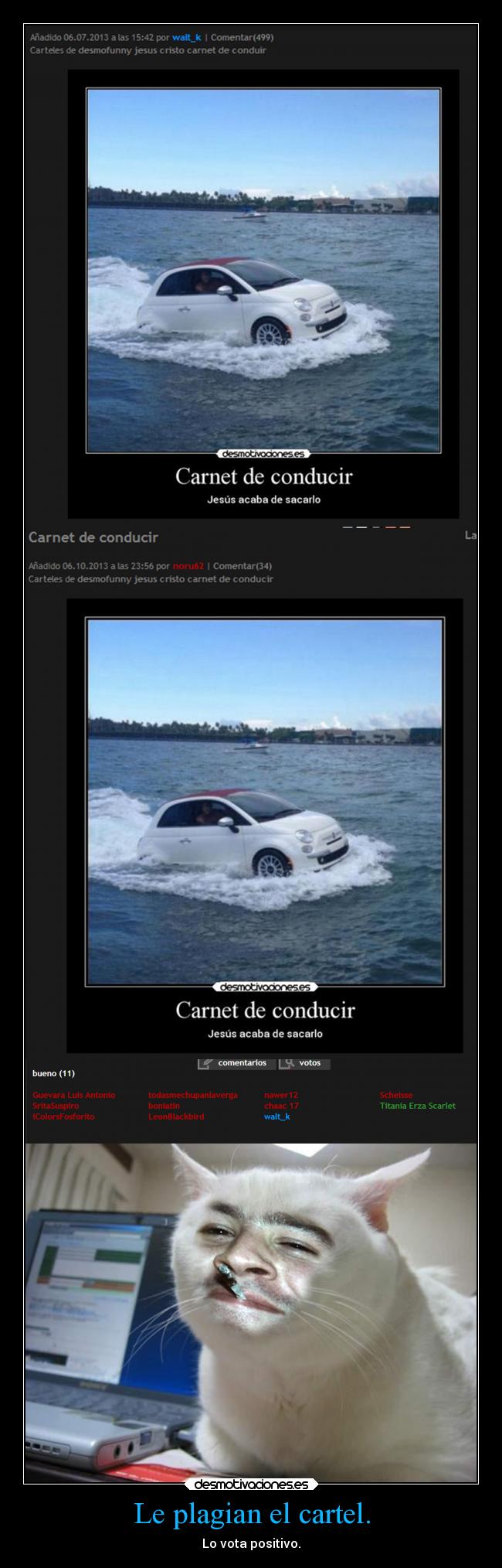 Le plagian el cartel. - 
