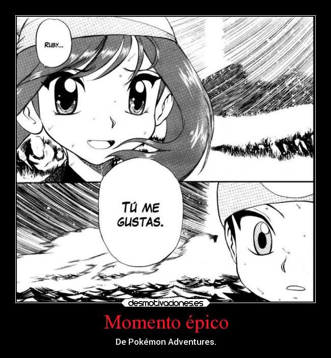 carteles pokemon anime otaku pokemon adventures devilbrigade ruby sapphire momento epico amor confesion desmotivaciones