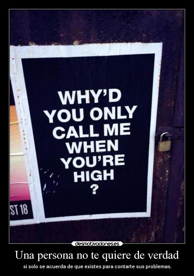 Una persona no te quiere de verdad - 