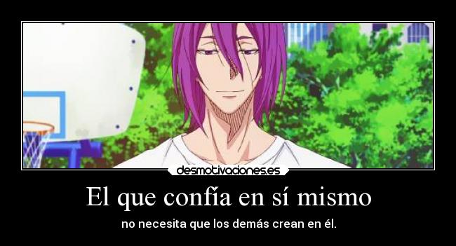 carteles murasakibara atsushi anime manga kuroko basket confia si mismo demas crean nyanperona tum desmotivaciones