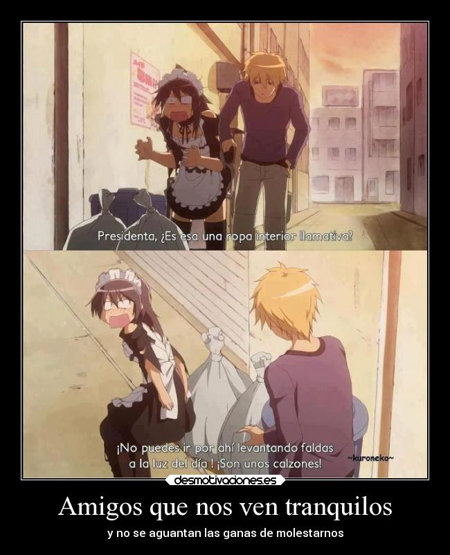 Amigos que nos ven tranquilos -