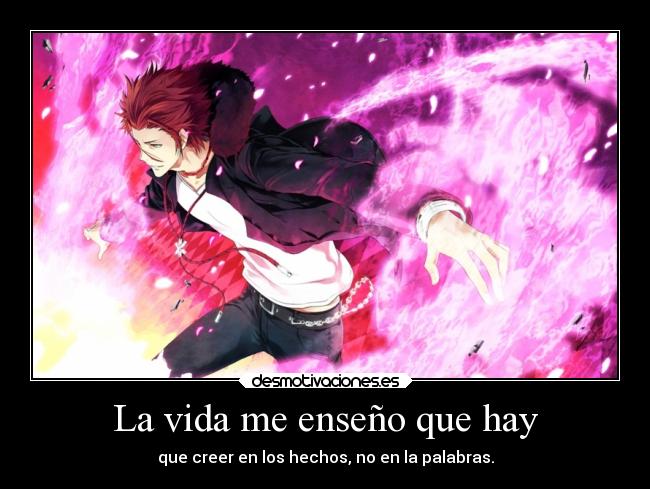 carteles vida anime project mikoto suoh desmotivaciones