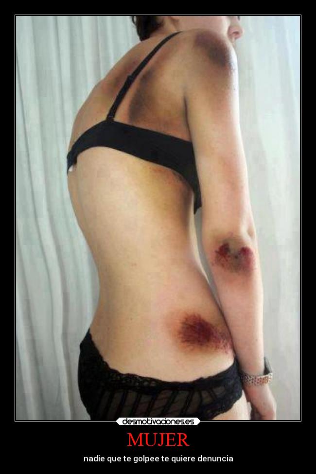 carteles mujer mujer maltrato delito odio denuncia desmotivaciones
