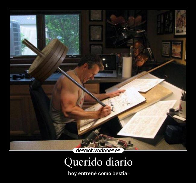 Querido diario - hoy entrené como bestia.