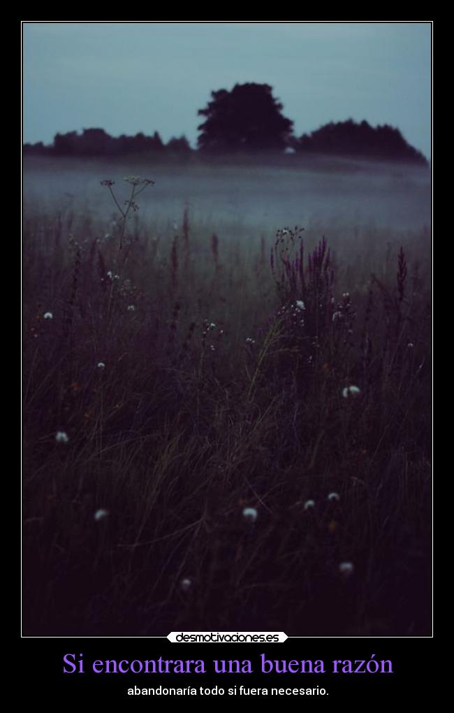Si encontrara una buena razón -