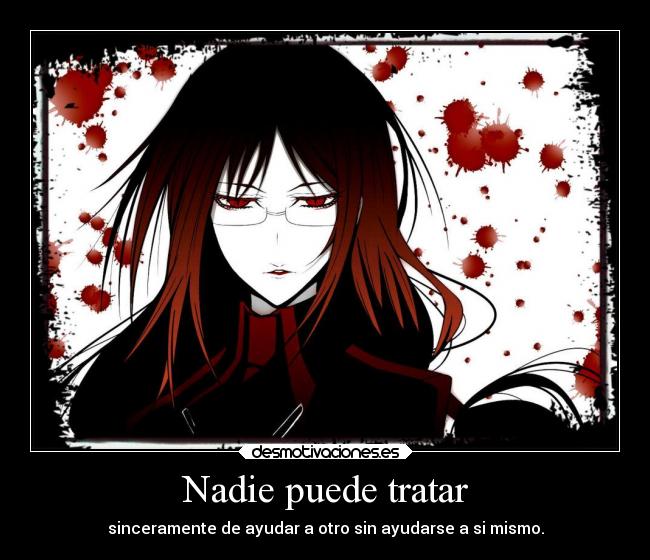 carteles anime blood saya kisaragi desmotivaciones