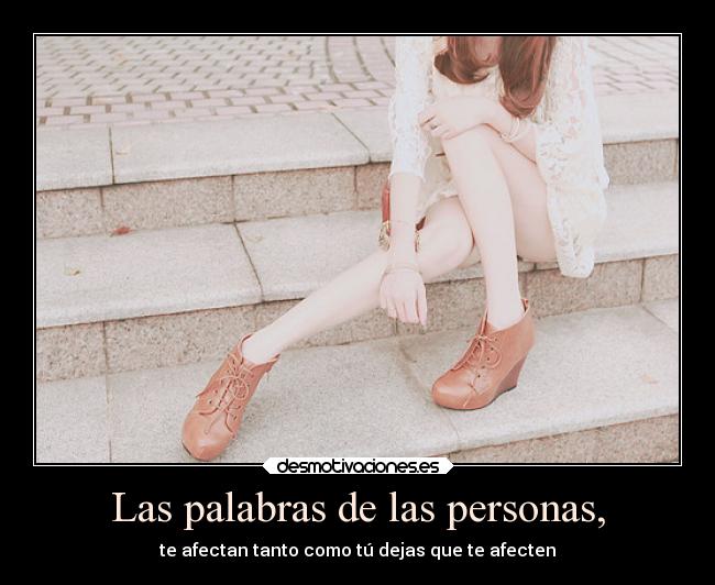 Las palabras de las personas, -