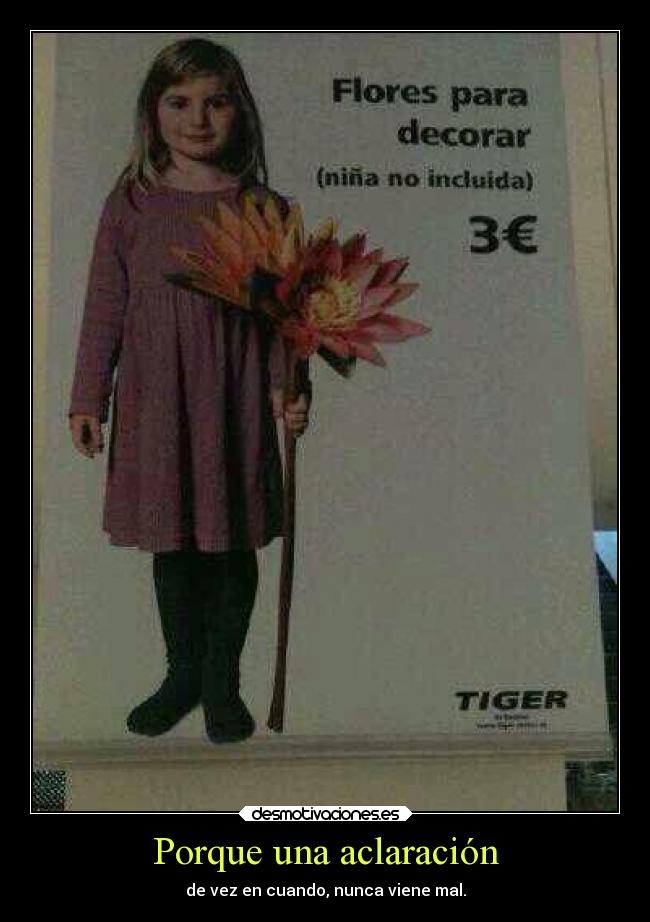 Porque una aclaración -