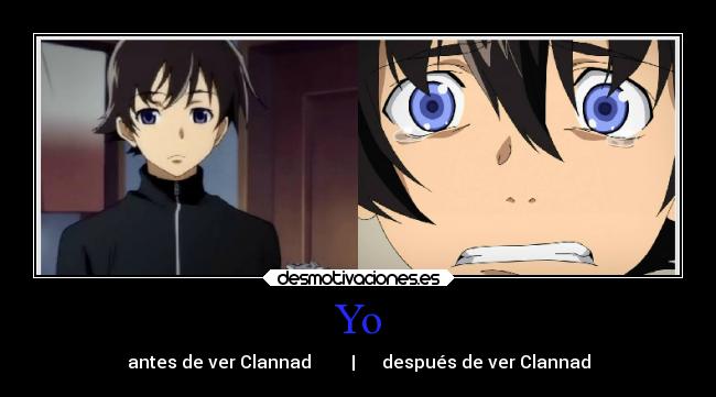 carteles anime mirai nikki yuki estaba asi cuando empeze ver clannad termine asi shinigamixlll desmotivaciones