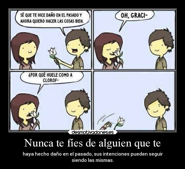 Nunca te fíes de alguien que te - 