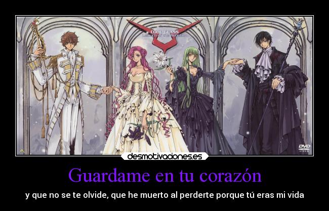carteles corazon anime otaku manga code geass devilbrigade mukuroattacks infiernodeangeles lelouch zero suzaku nymp desmotivaciones