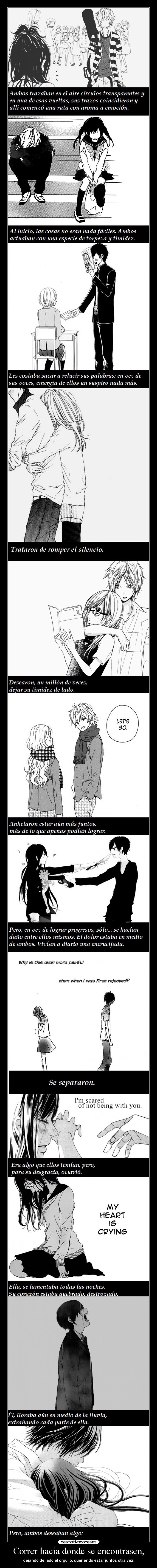 carteles manga anime run correr encontrar dejar mega blackandwhite yumexyume kokoro desmotivaciones