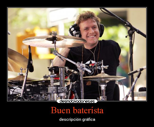 Buen baterísta - descripción gráfica