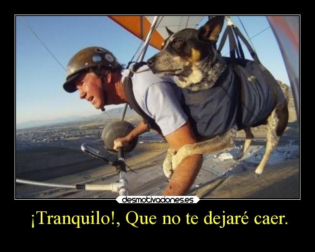¡Tranquilo!, Que no te dejaré caer. - 