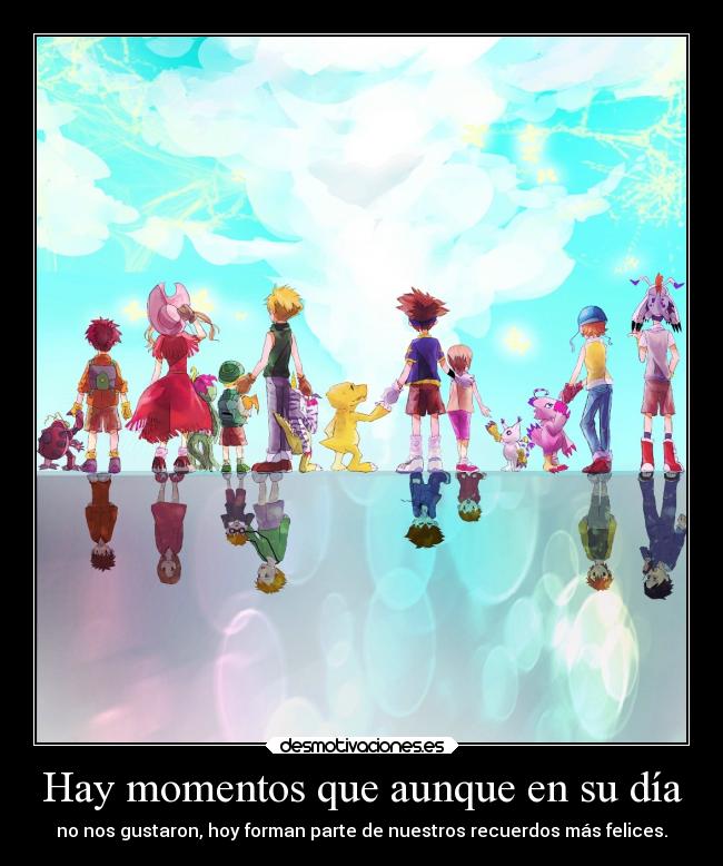 carteles raptorhunters harukaze anime manga otaku digimon amistad amigos recuerdos felicidad taichi yagami desmotivaciones