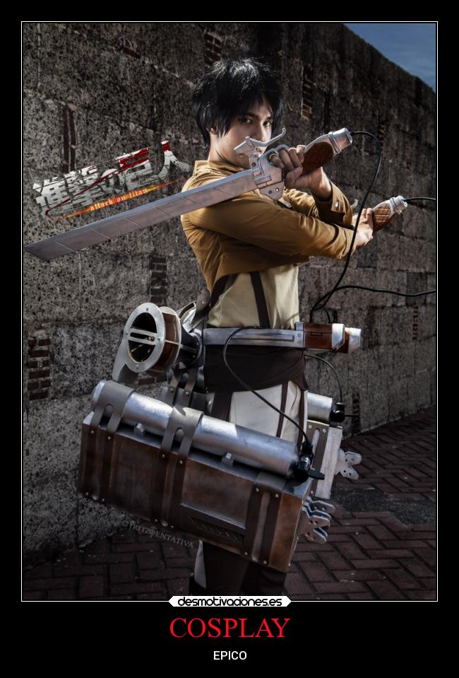 carteles anime manga shingeki kiojin cosplay epico desmotivaciones