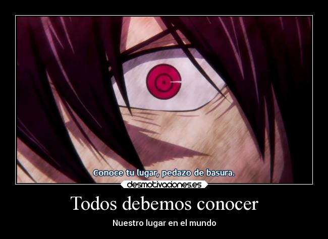 Todos debemos conocer - Nuestro lugar en el mundo