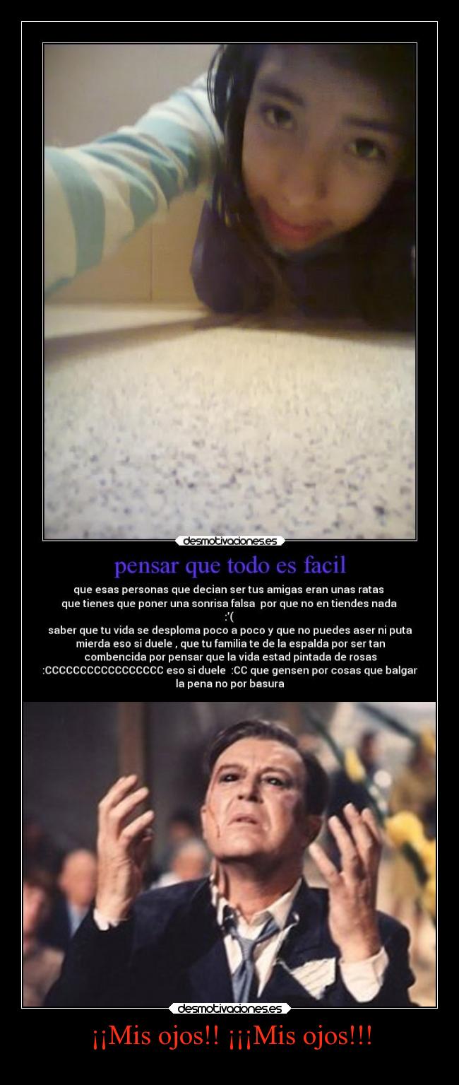 ¡¡Mis ojos!! ¡¡¡Mis ojos!!! -