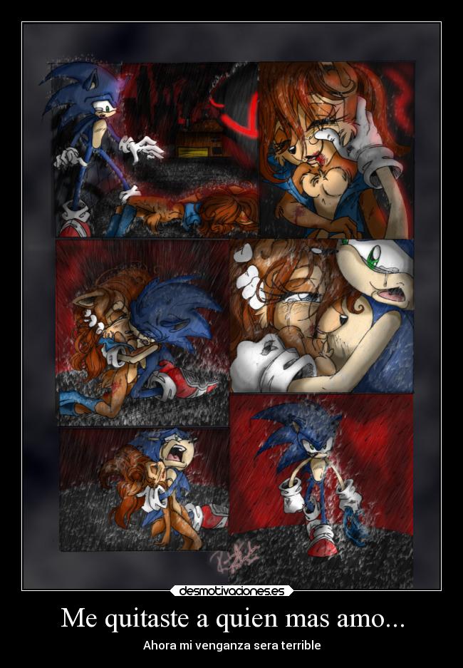 carteles sally acorn sonic sonally amor desmotivaciones