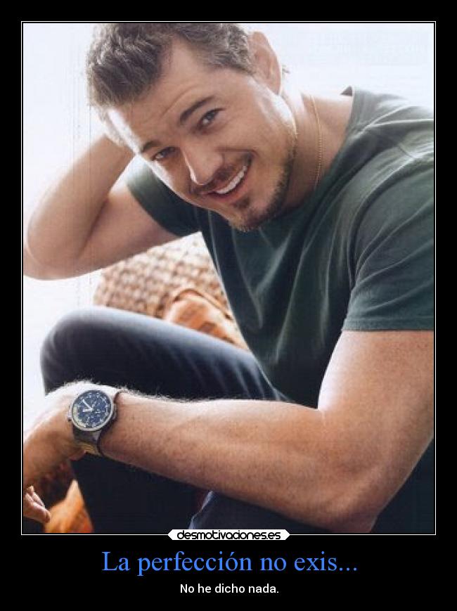 La perfección no exis... - No he dicho nada.