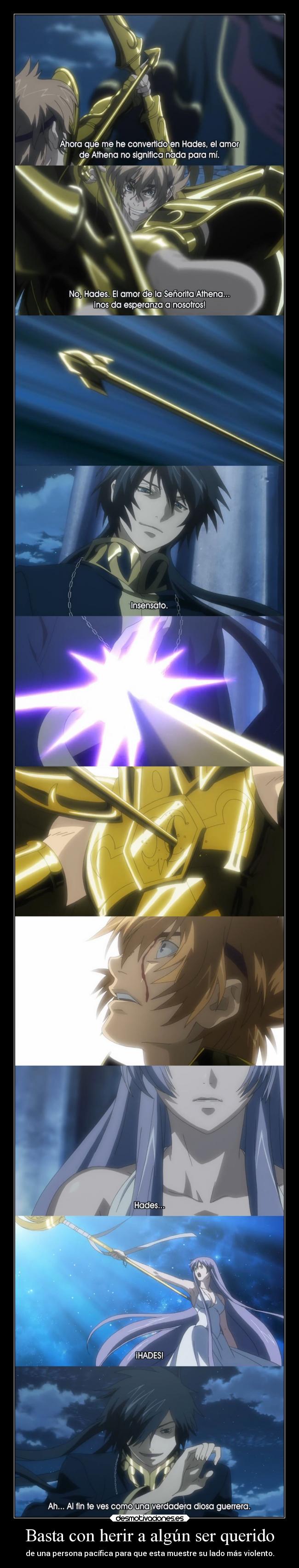 Basta con herir a algún ser querido - de una persona pacífica para que esta muestre su lado más violento.