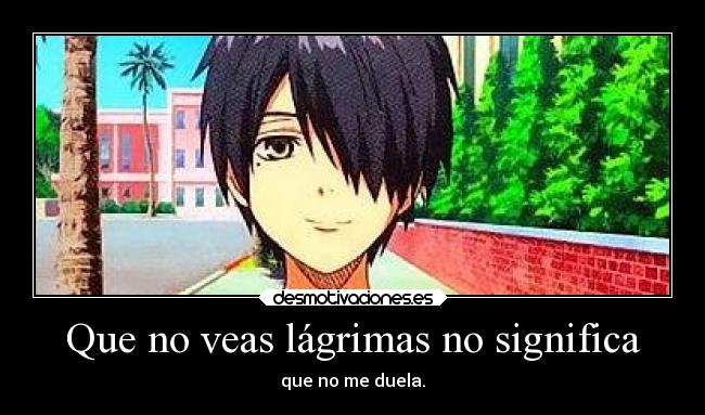 Que no veas lágrimas no significa - 