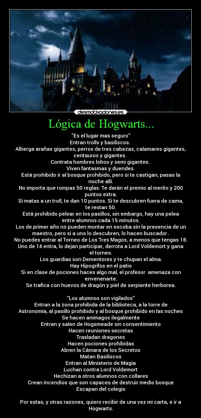 Lógica de Hogwarts... -