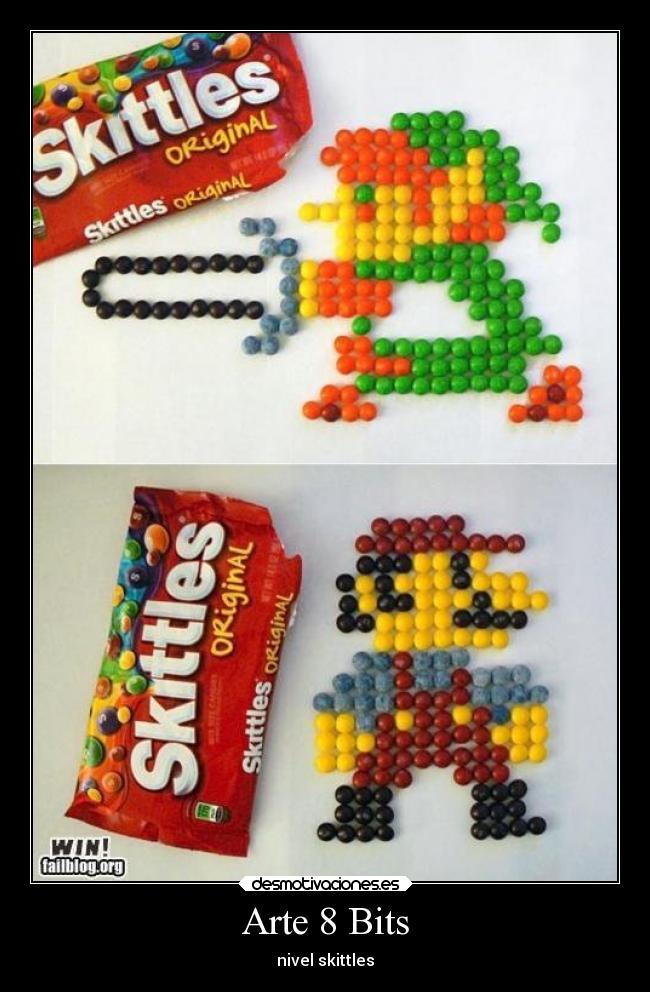 Arte 8 Bits - nivel skittles