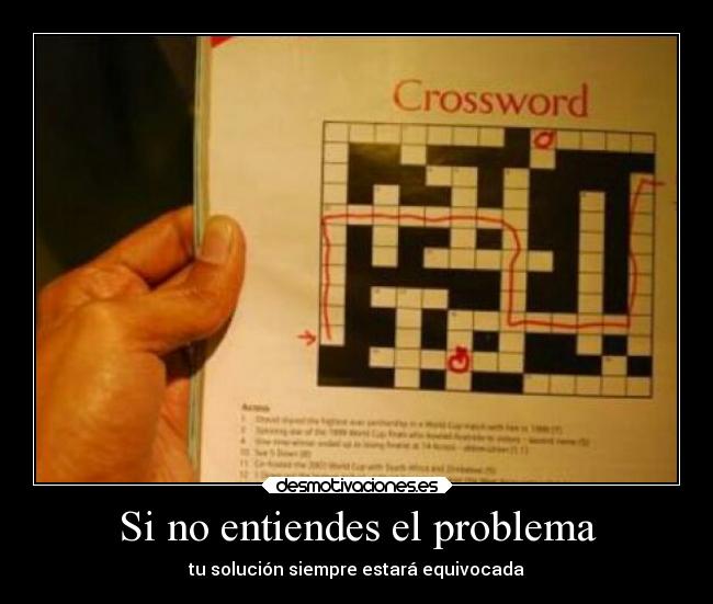 Si no entiendes el problema - 