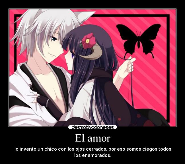 carteles amor anime inu bokus shirakiin ririchiyo miketsukami soushi desmotivaciones