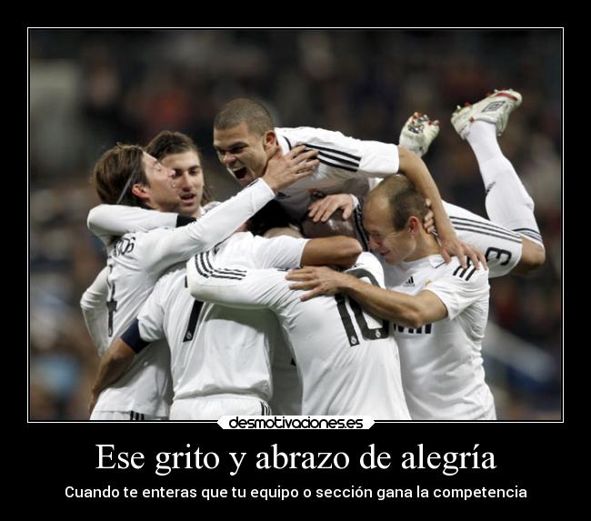 Ese grito y abrazo de alegría -