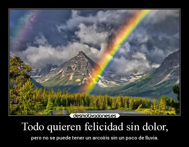 carteles felicidad dolor arcoiris desmotivaciones
