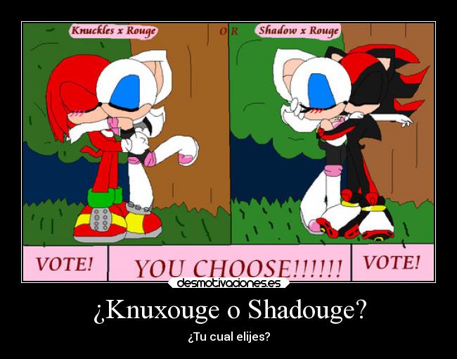 carteles sonic knuxouge shadouge desmotivaciones