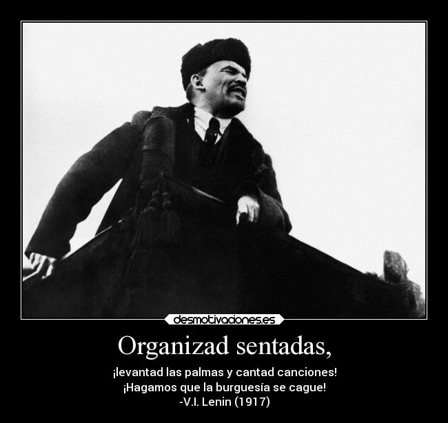 Organizad sentadas, - 