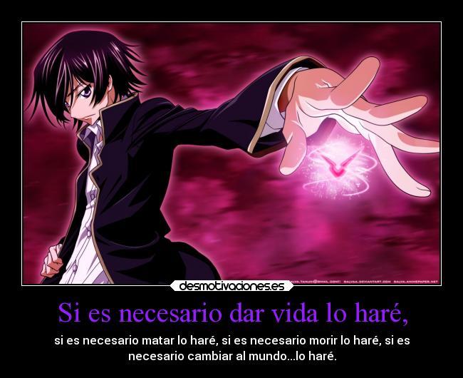 carteles vida anime otaku manga code geass devilbrigade mukuroattacks infiernodeangeles lelouch zero desmotivaciones