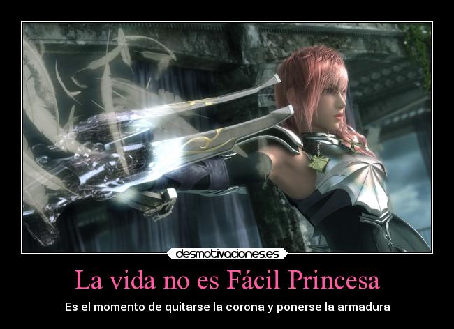 carteles vida anime final fantasy lightning armadura desmotivaciones