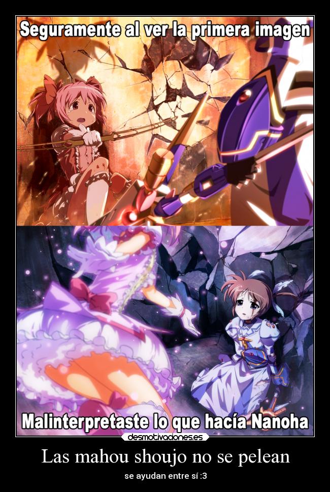 Las mahou shoujo no se pelean - se ayudan entre sí :3