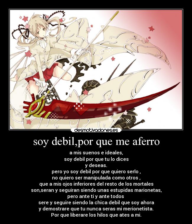 soy debil,por que me aferro - 