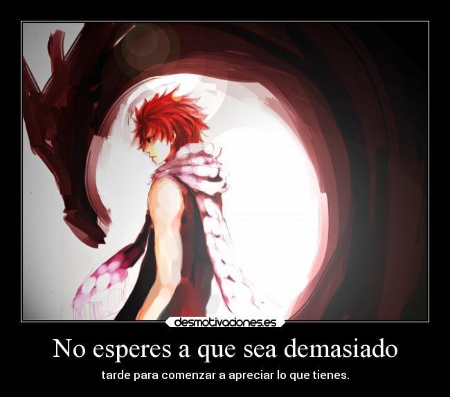 carteles anime fairy tail natsu dragneel igneel desmotivaciones