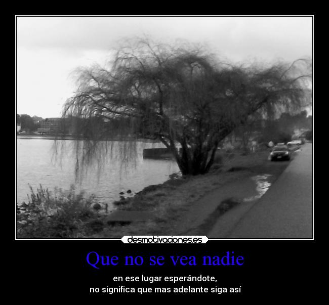 Que no se vea nadie -