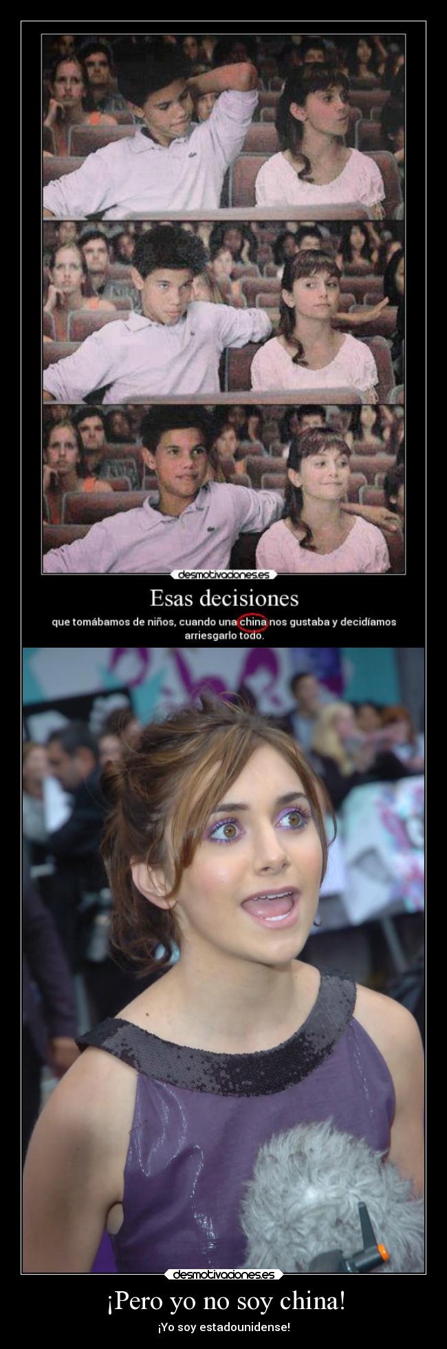 ¡Pero yo no soy china! - ¡Yo soy estadounidense!