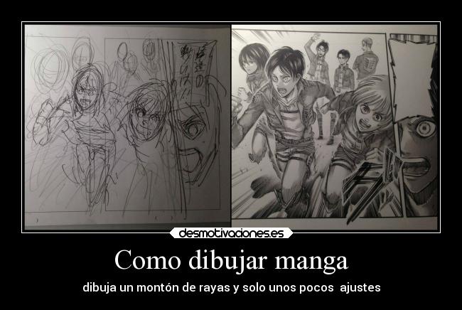 Como dibujar manga - dibuja un montón de rayas y solo unos pocos ajustes