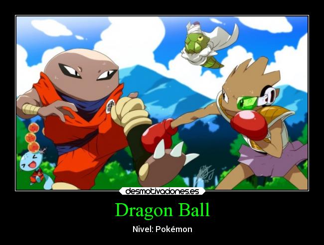 carteles videojuegos pokemon dragon ball crosover hitmonlee hitmonchan wooper metapod desmotivaciones